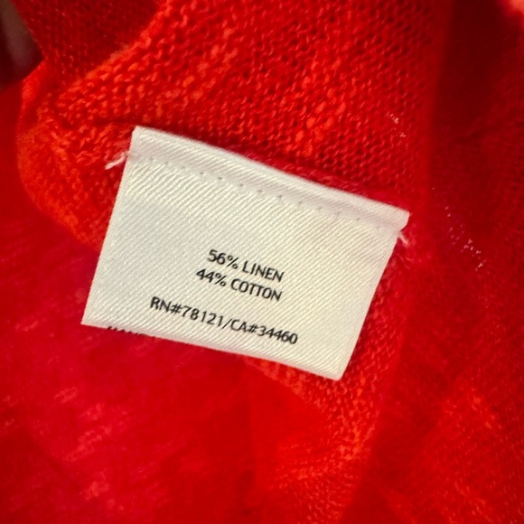 Eileen Fisher Women’s Open Front Waterfall Wool Blend Cardigan Petite S Orange - Picture 4 of 8